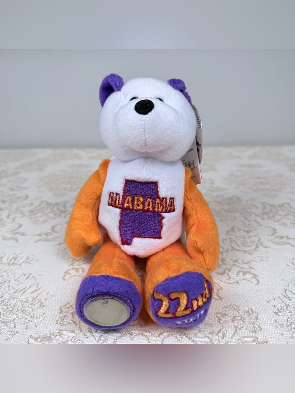 Collectible State Quarter Alabama Plush Bear, Limited Treasures, 2003